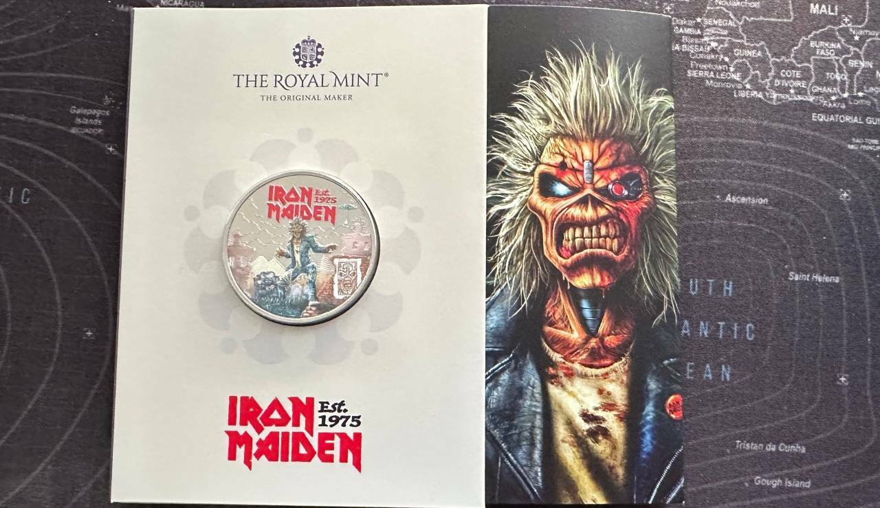 moneda-iron-maiden moneda oficial de Iron Maiden en Royal Mint